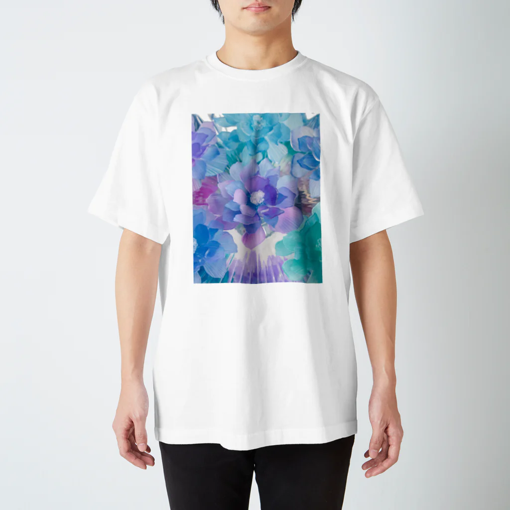 しばさおり jasmine mascotの紫の花 スタンダードTシャツ