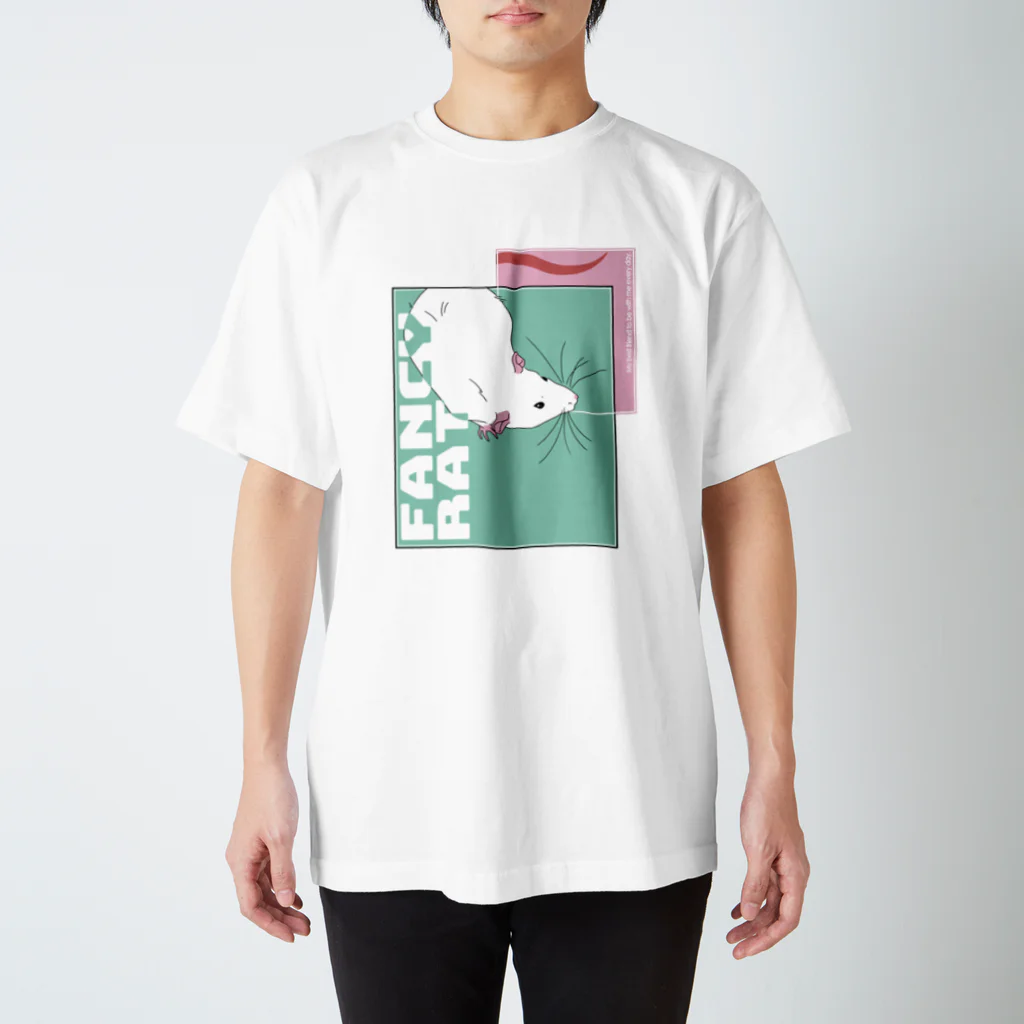 YaMa-Rat.のネズミがかわいいすき■白 Regular Fit T-Shirt