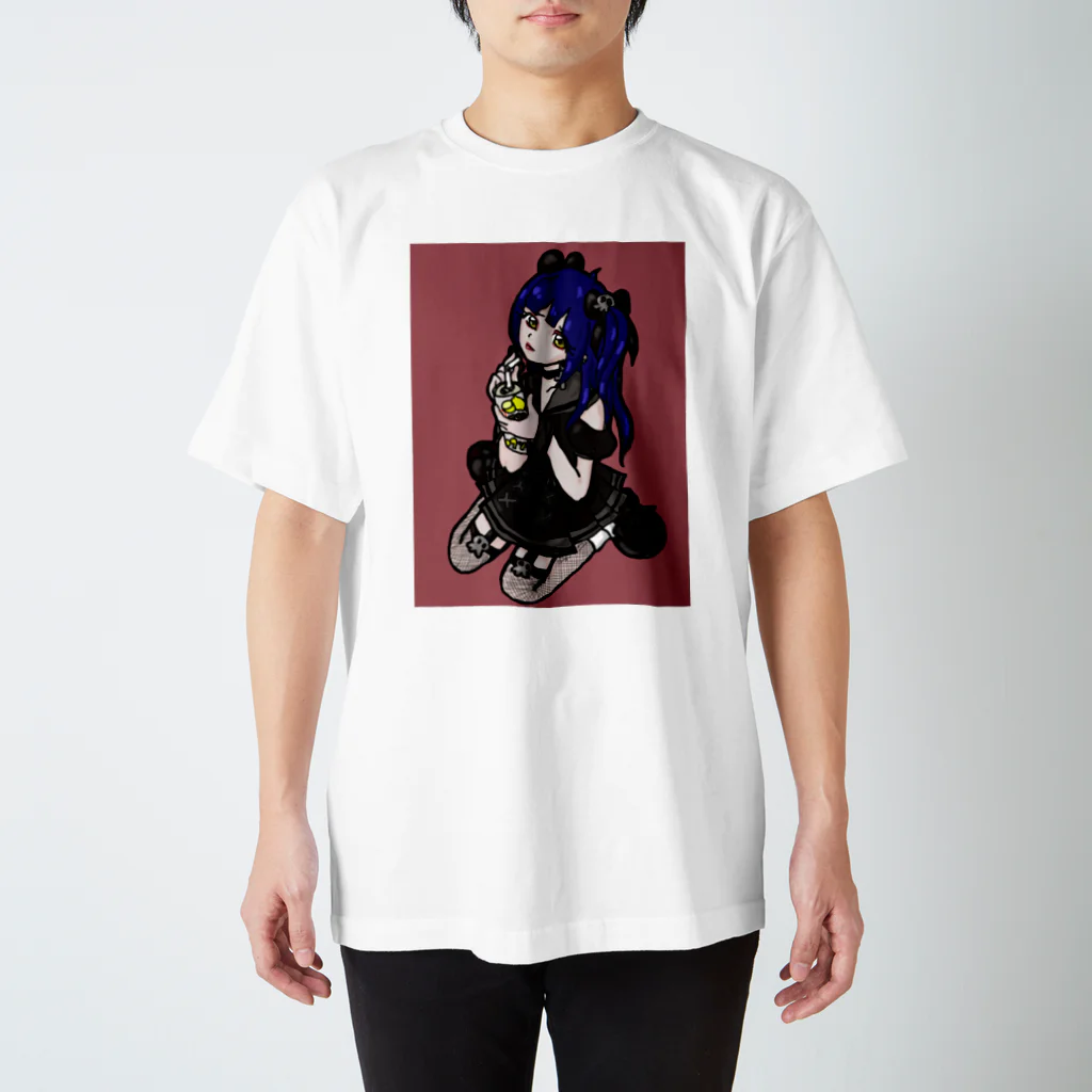 あやしいおばさん くろまめさんの○ュアアルコール（ス○ゼロ）ダスティーピンク スタンダードTシャツ