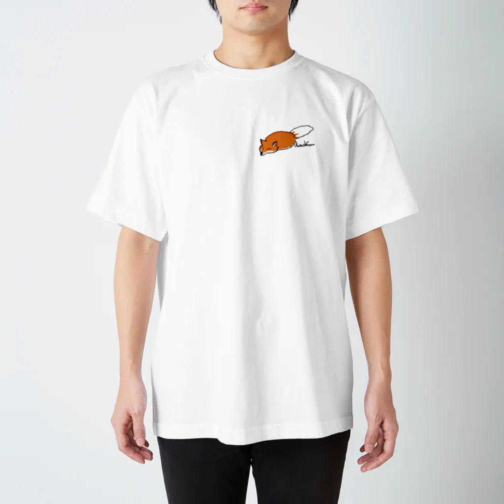 カラスベクターの細長いきつねくん Regular Fit T-Shirt