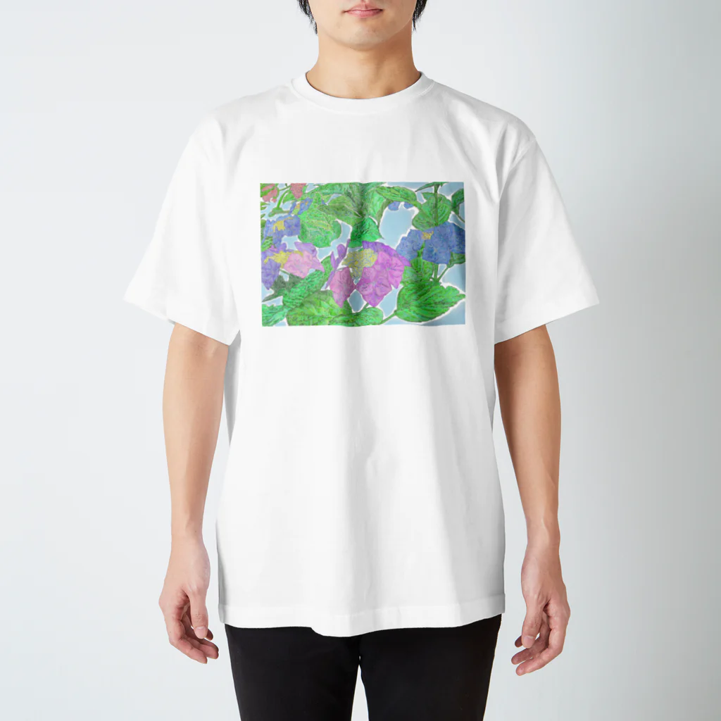 niwatsukinoの紫陽花（あじさい） スタンダードTシャツ