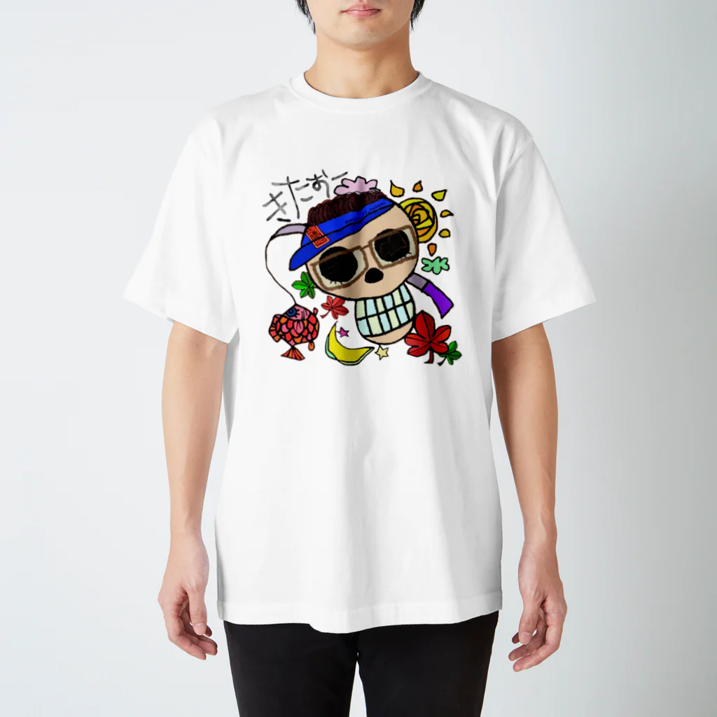 mon chou chouのきたおー海賊旗×happy art★〈きたおーｻﾝ専用〉 Regular Fit T-Shirt