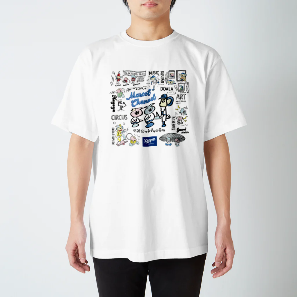 中日ドラゴンズ公式YouTubeチャンネル グッズショップのマスコットチャンネル手書きデザイン スタンダードTシャツ