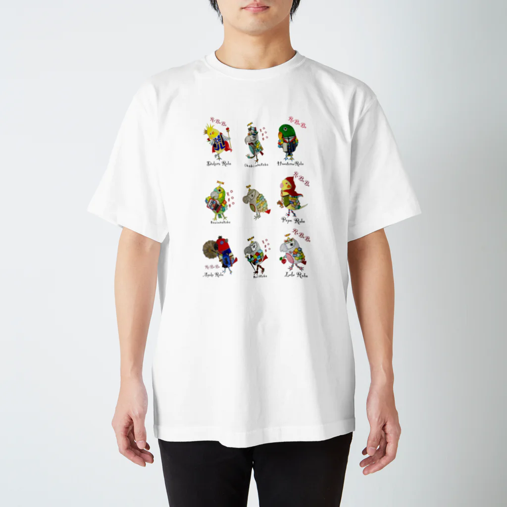 ねこぜや のROBOBO 鳥図 Regular Fit T-Shirt