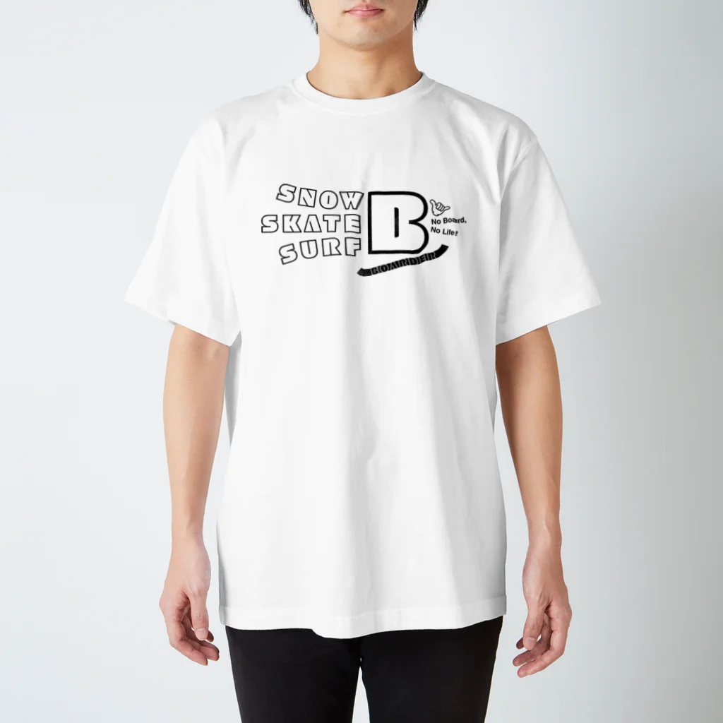 ShibuTのSNOW_SKATE_SURF BOARDER（スノー・スケート・サーフ ボーダー） スタンダードTシャツ