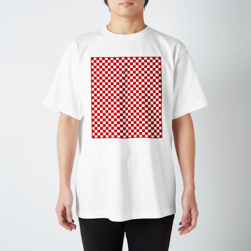 良かったら買ってね！の赤白チェックT スタンダードTシャツ