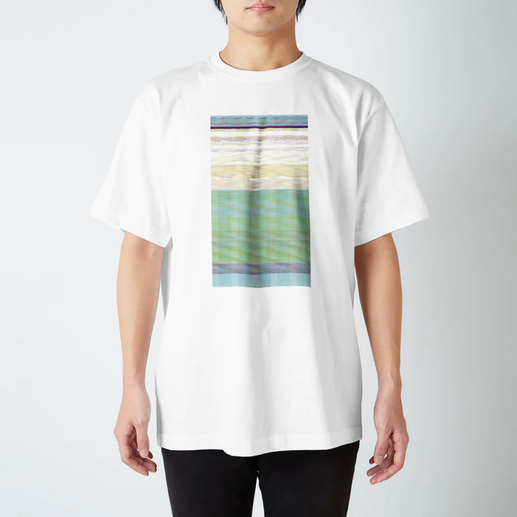 anq（バグ屋）のバグ_bluestripe Regular Fit T-Shirt