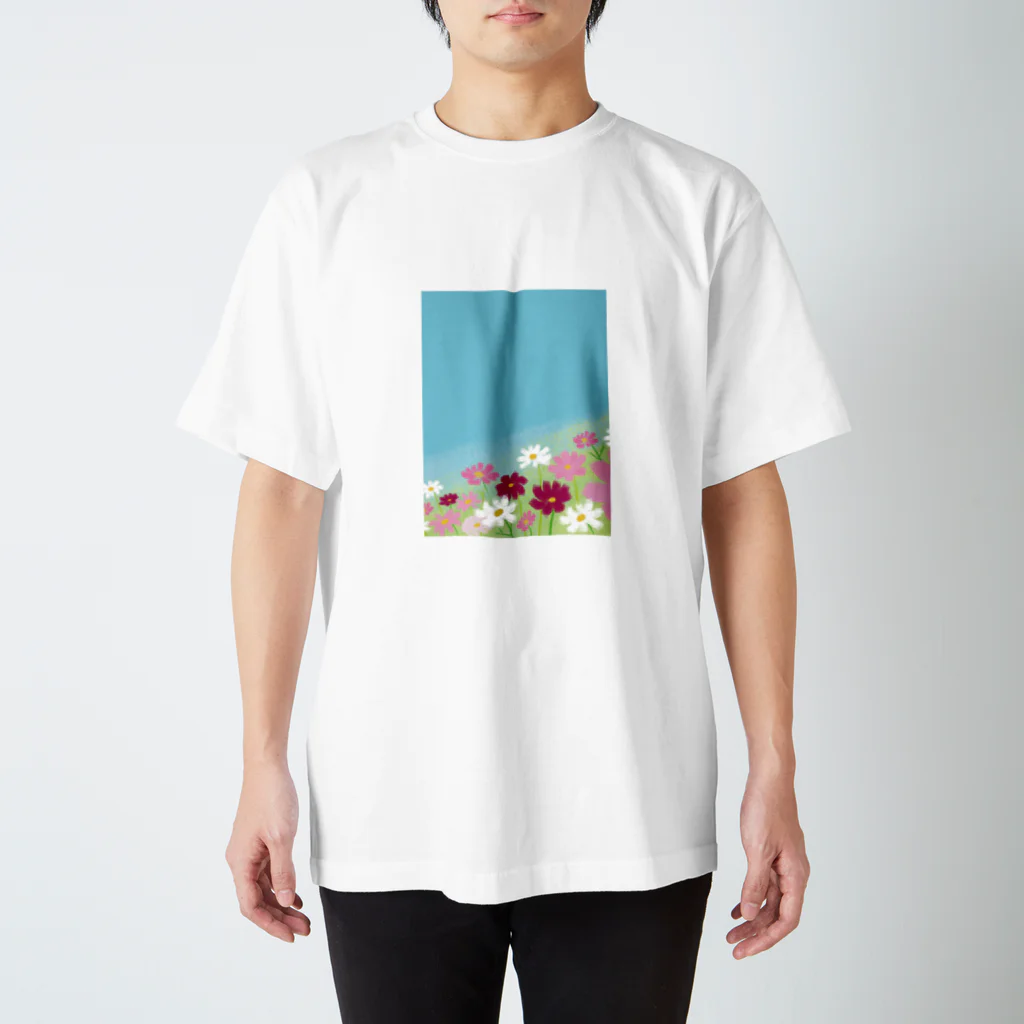 はっちゃんの空とコスモス Regular Fit T-Shirt