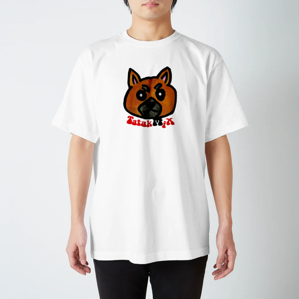 TatakMix Official Shopの柴犬テツ-AType スタンダードTシャツ