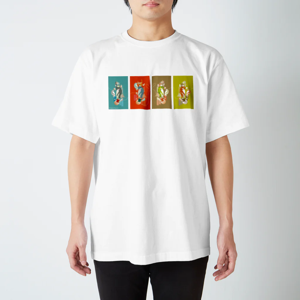 ペンギンパカリのTeaTime（4ペンギン） スタンダードTシャツ