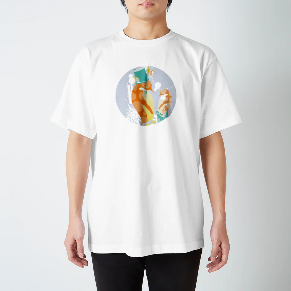 ペンギンパカリのペンギンTeaTime（グレー） Regular Fit T-Shirt