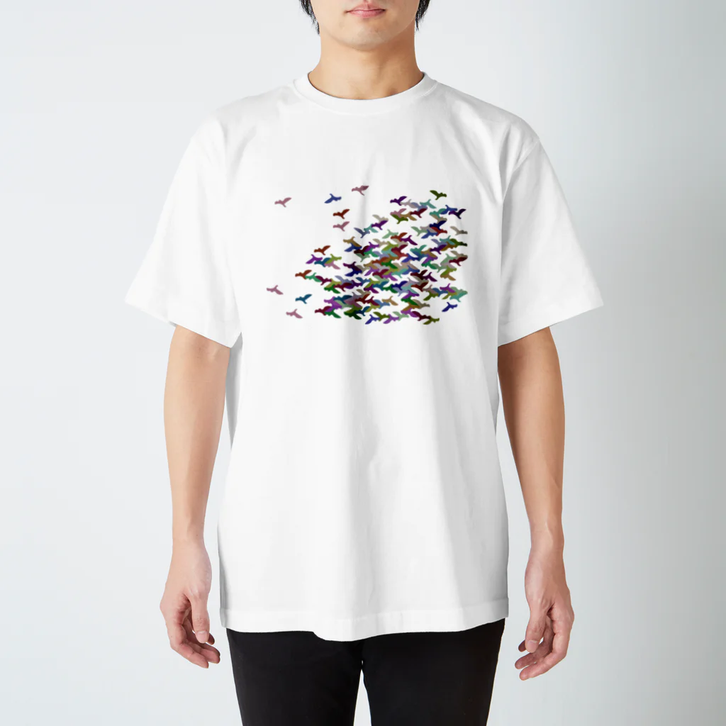 SAKURAMEDERUの群鳥パターンB スタンダードTシャツ