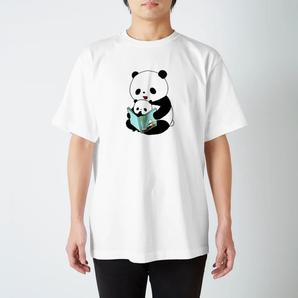 江姫みかん館【パンダ】の絵本読み聞かせパンダ親子 Regular Fit T-Shirt