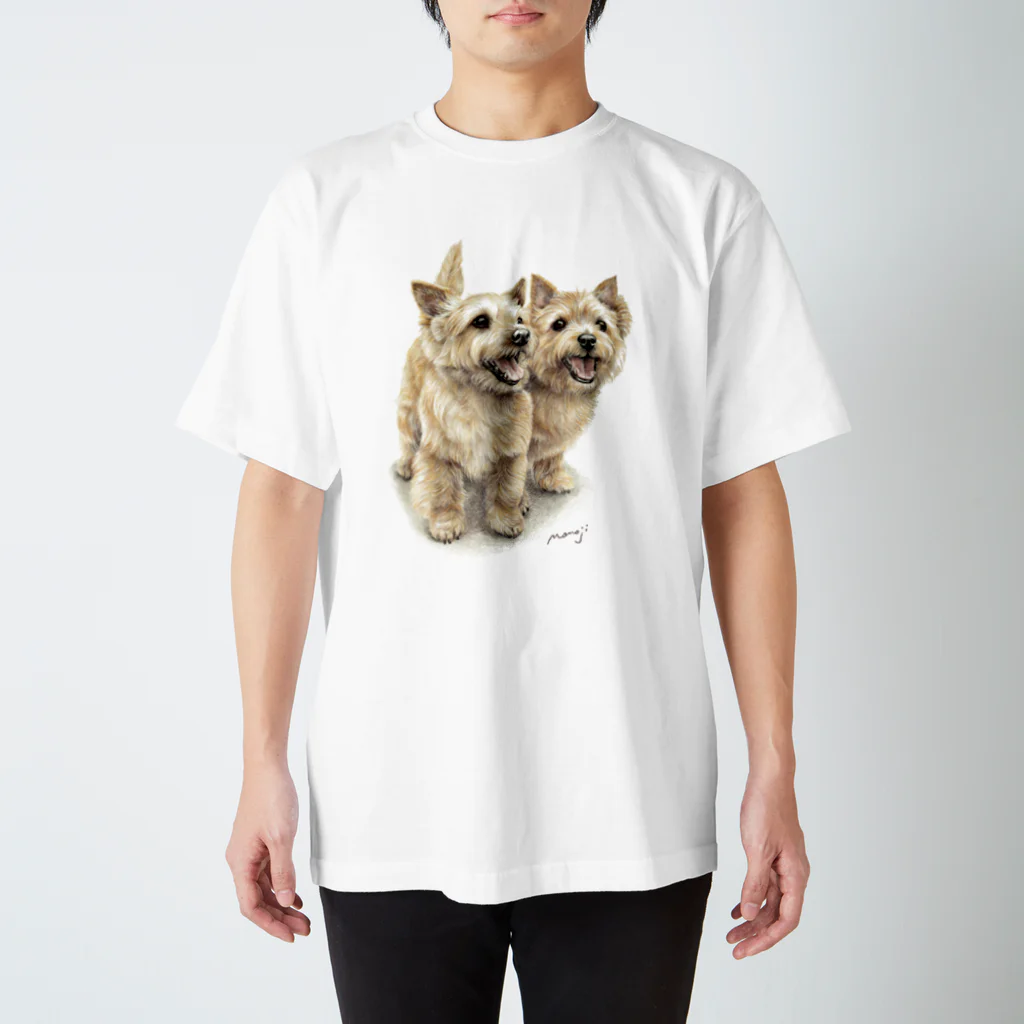 Momojiの犬画のノーリッチテリア7 Regular Fit T-Shirt