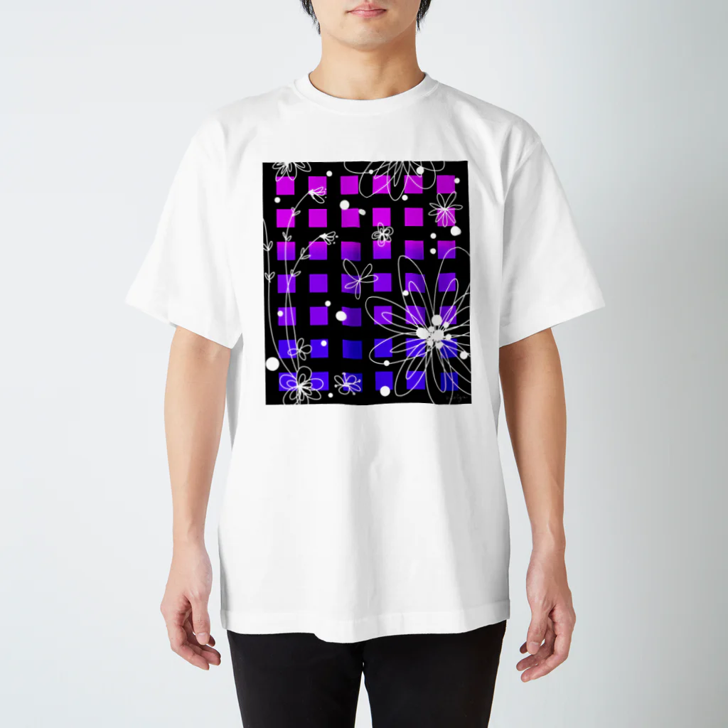 Ｍ✧Ｌｏｖｅｌｏ（エム・ラヴロ）の花（パープル・コウシ） スタンダードTシャツ