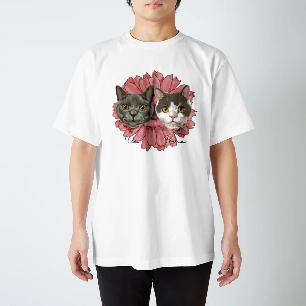 みきぞーん｜保護猫 ミッキー画伯と肉球とおともだちのua pono Gerbera Regular Fit T-Shirt