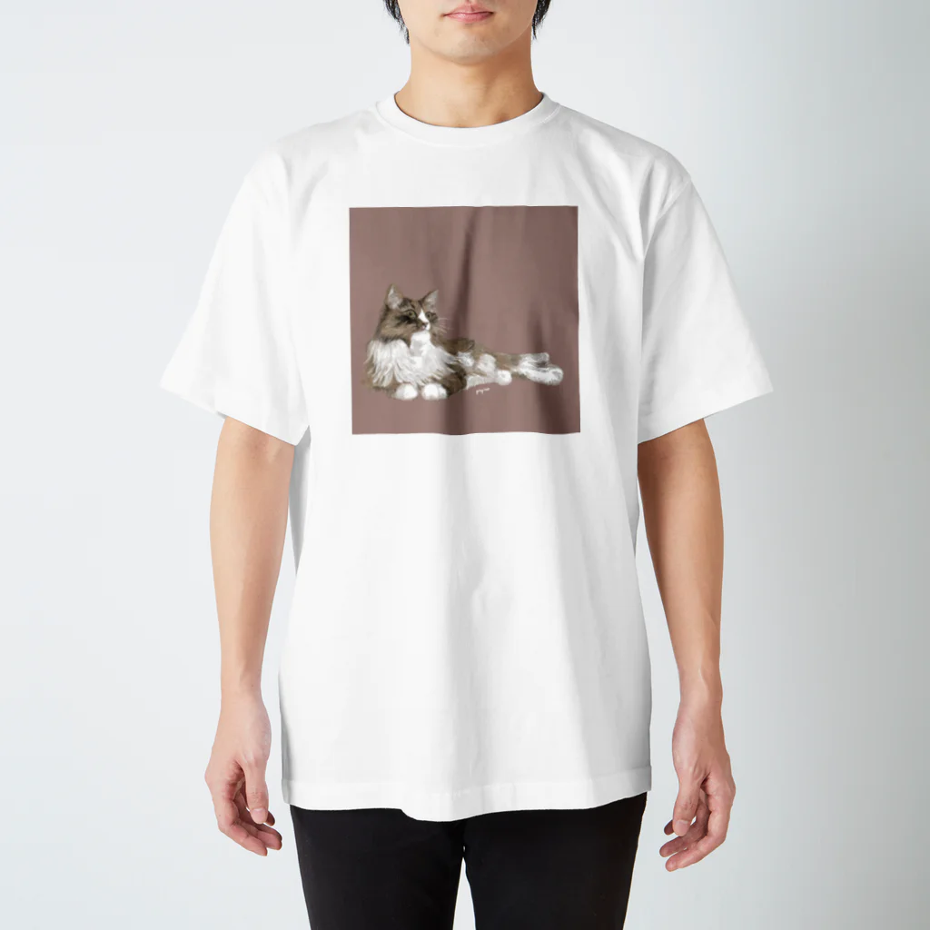 papiko くまさんの美人のネコちゃん Regular Fit T-Shirt