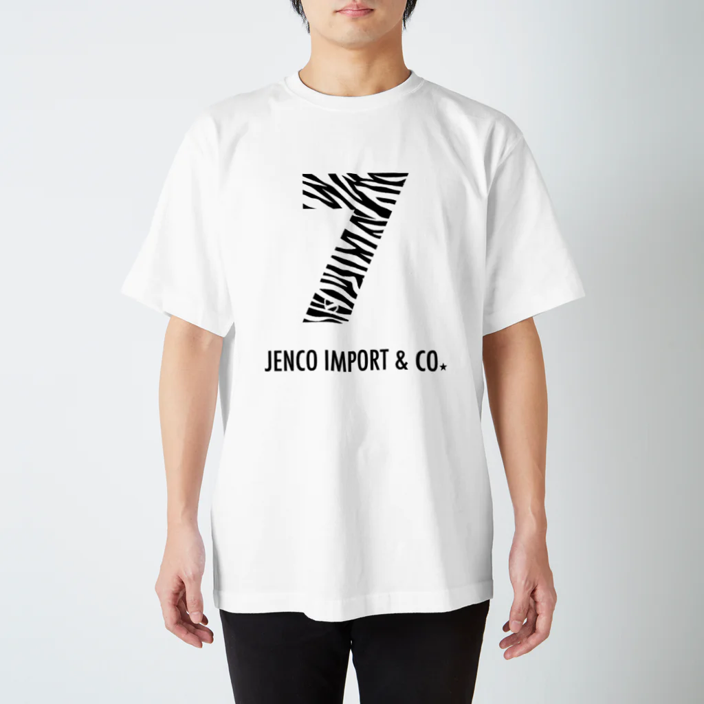 JENCO IMPORT & CO.のJENCO LUCKY Number7_ZEBRA スタンダードTシャツ