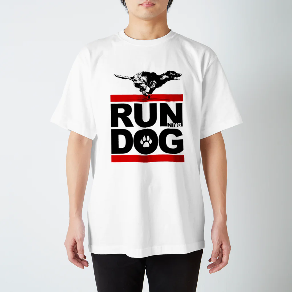 COOL CAT★GRAPHICSのRUNNING DOG　走ってる犬　CCG-005-2W Regular Fit T-Shirt