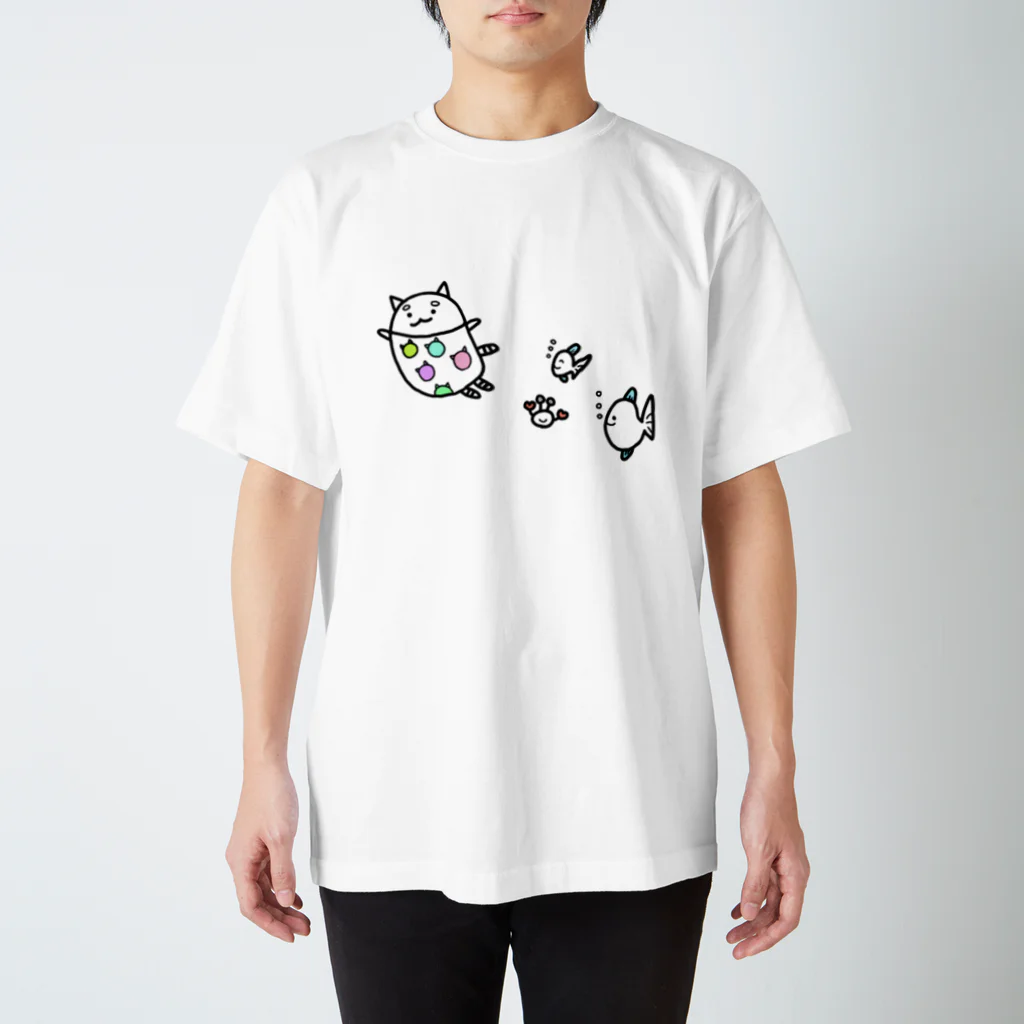 snsnpiの水着ねこ スタンダードTシャツ