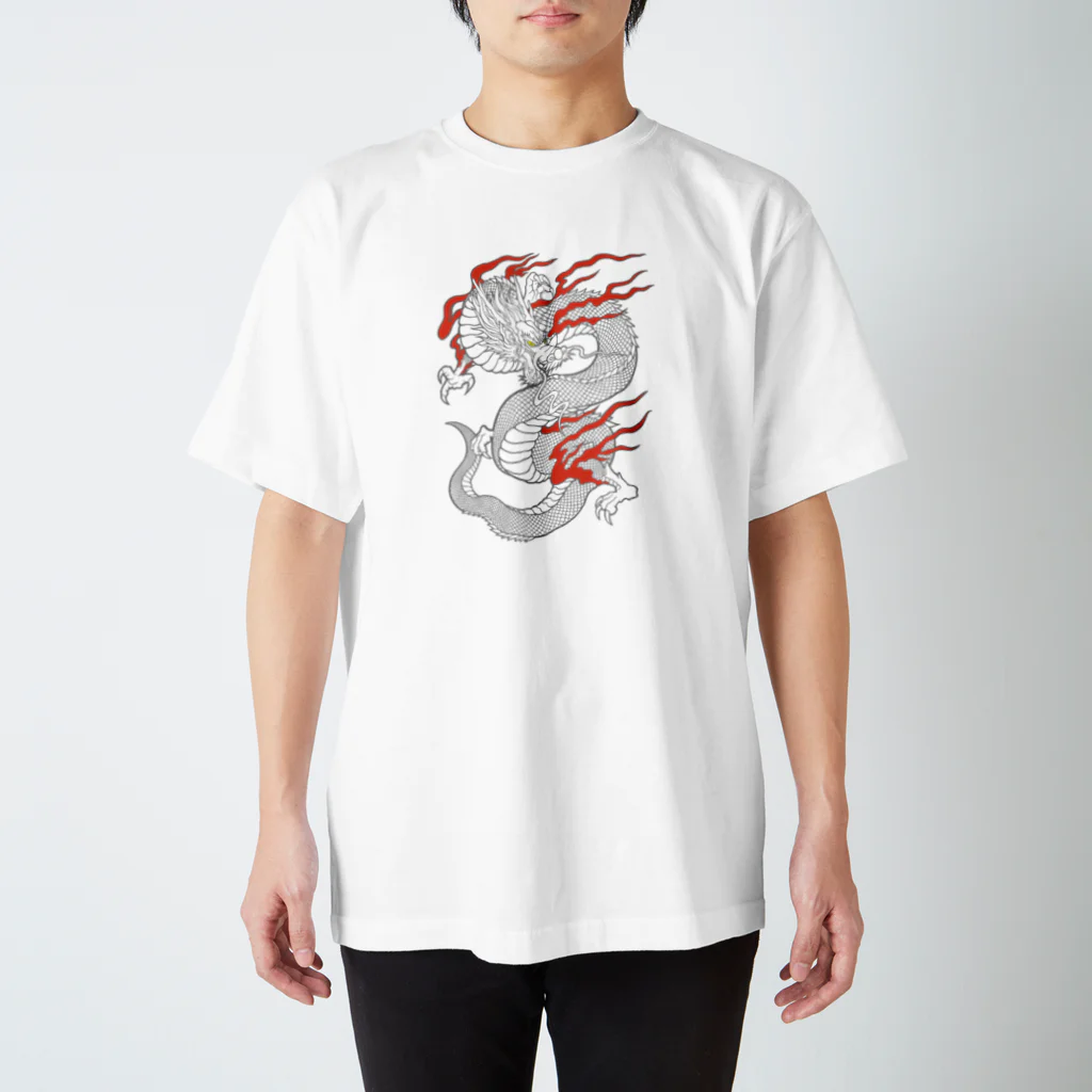 Siderunの館 B2の白龍 (線画) スタンダードTシャツ