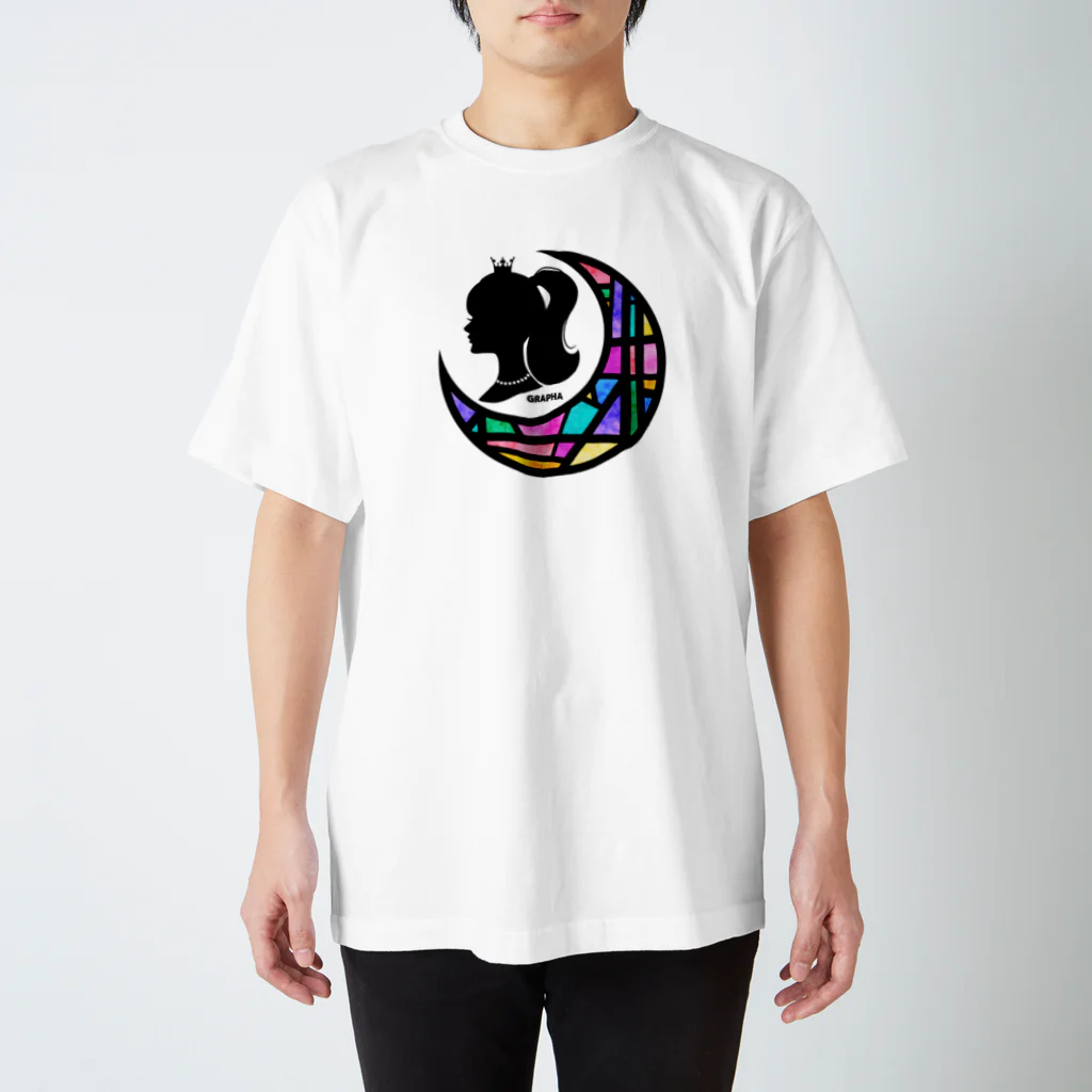 香庭くゆるのグラスプラネット月/プリンセス Regular Fit T-Shirt