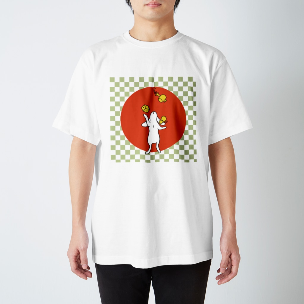 杜の魚の福回す兎 Regular Fit T-Shirt