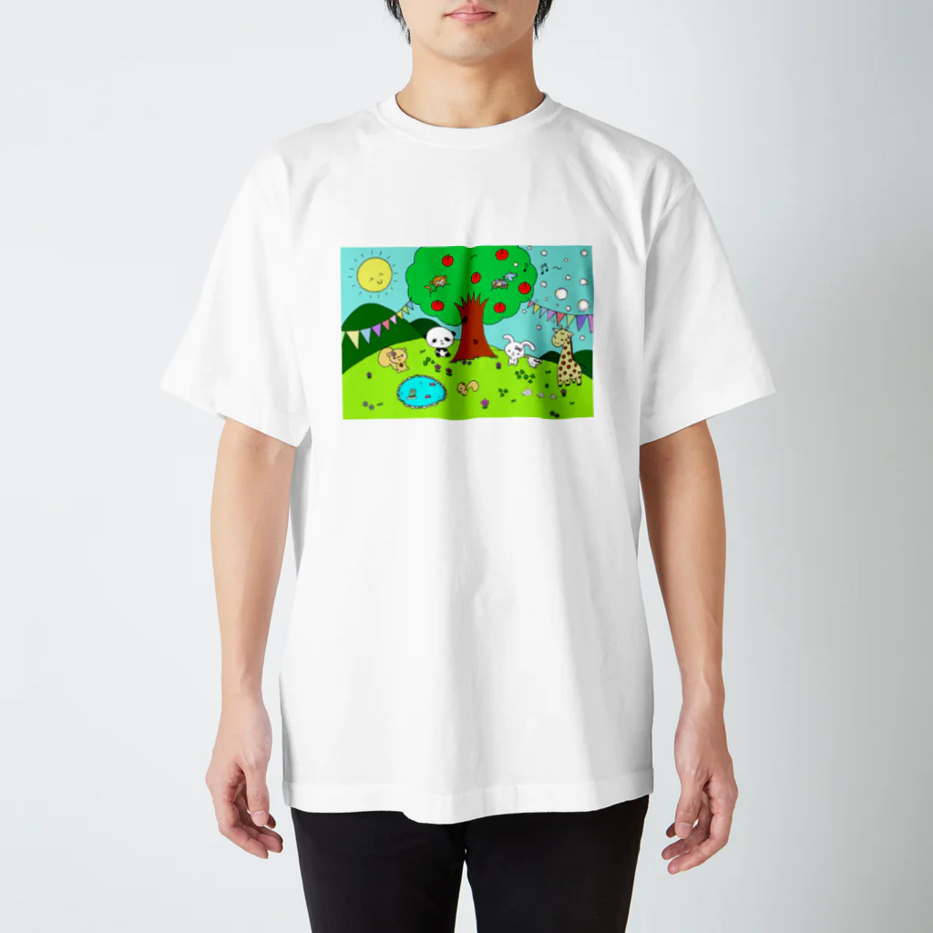 TONA1045の動物の楽園 スタンダードTシャツ