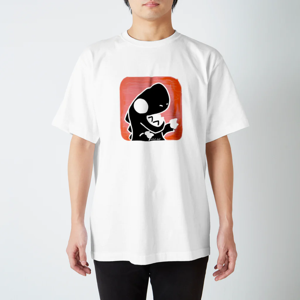 HxA paintshopの恐竜のブラックトレックス スタンダードTシャツ