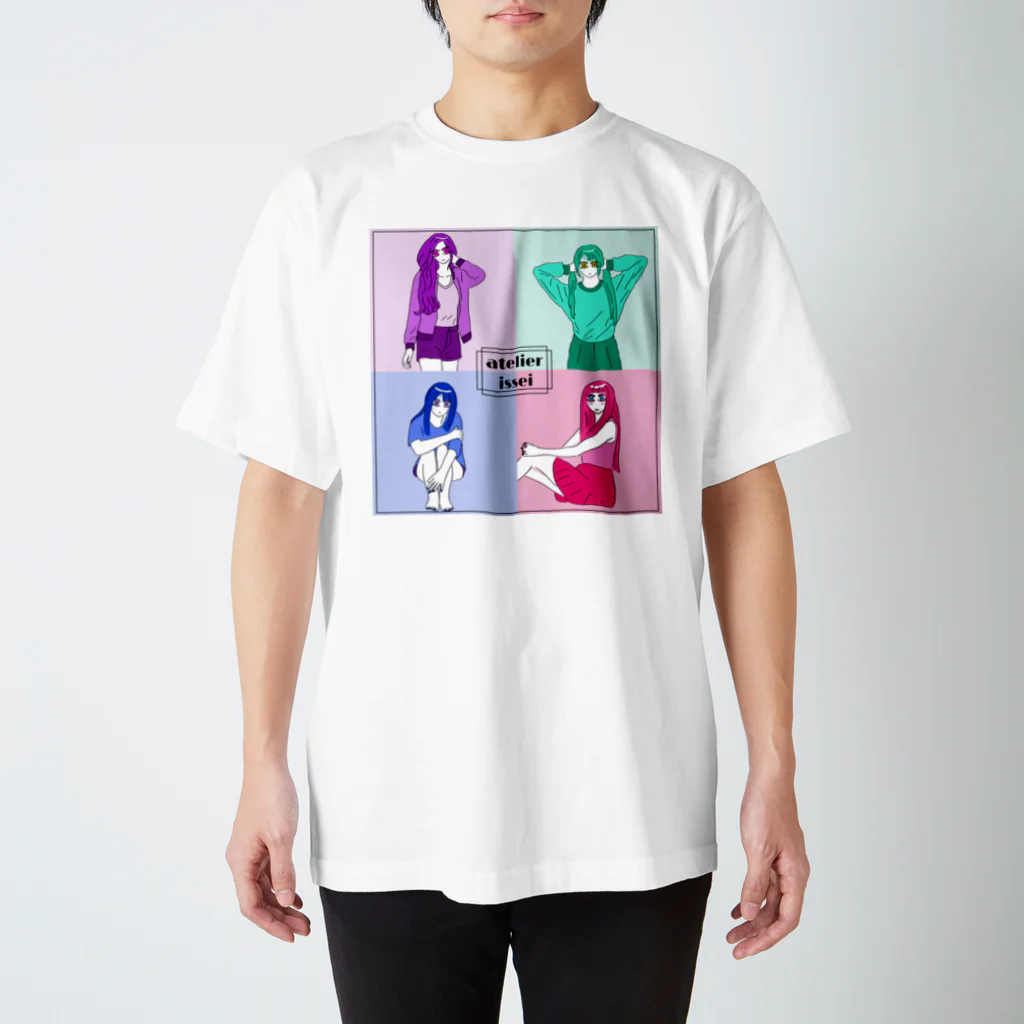 isseiartのデジタル女の子4 スタンダードTシャツ