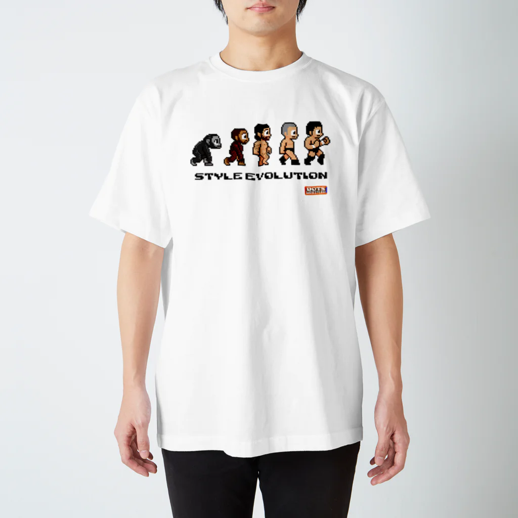 DOTSWRESTLERのSTYLE EVOLUTION（Black Logo） Regular Fit T-Shirt