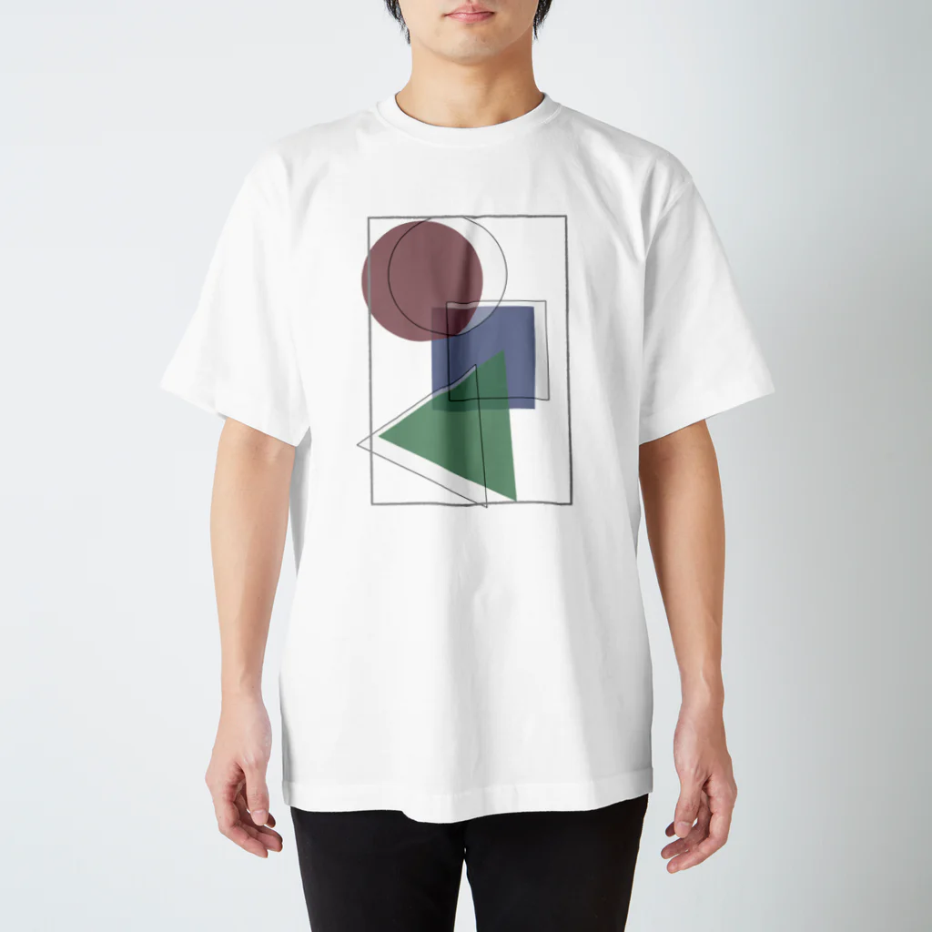 チョコミントのマル四角さんかく Regular Fit T-Shirt