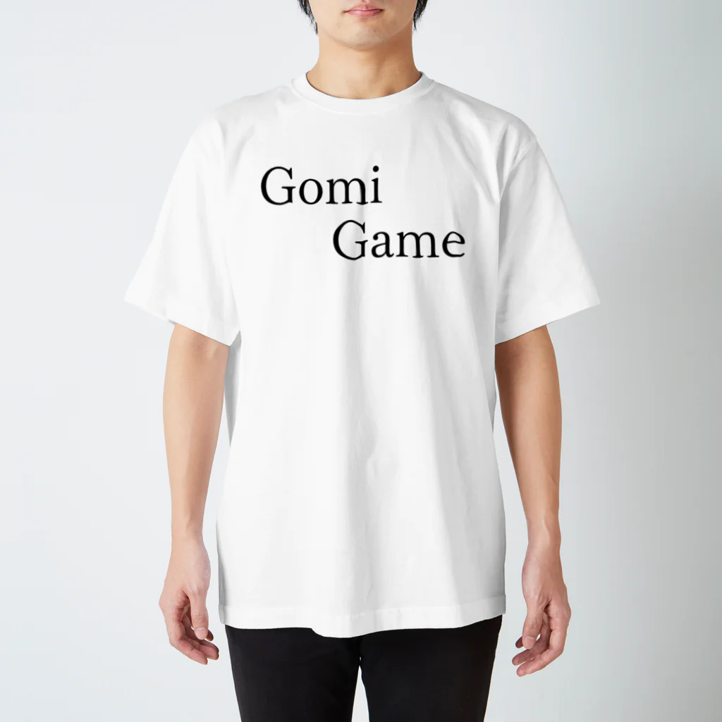 何屋未来 / なにやみらいのGomiGame 黒文字 スタンダードTシャツ