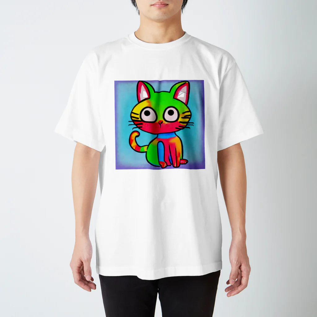 世界に1つだけのTシャツ屋【一点ものアートTシャツ専門店】のCat 10 Regular Fit T-Shirt