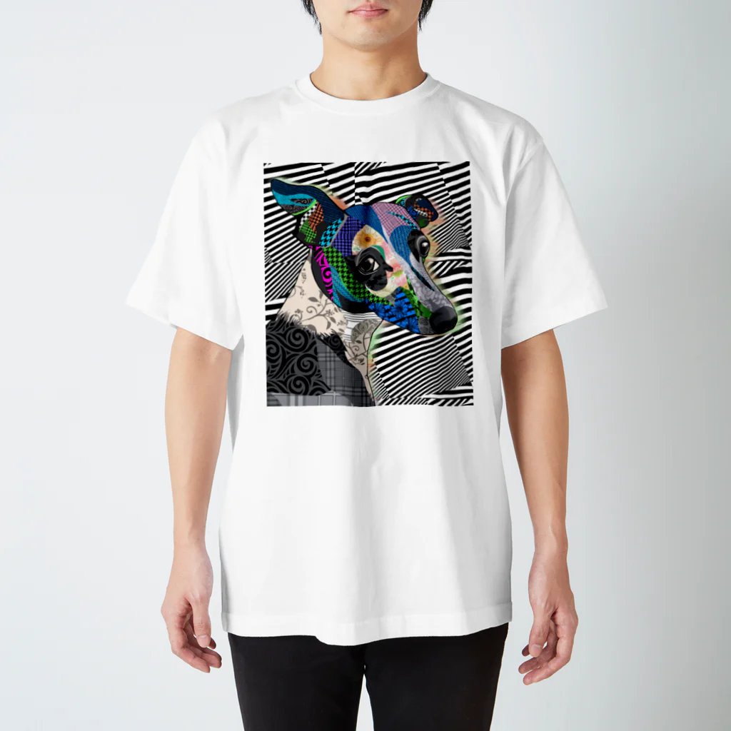 ハデ犬グッズ部門のアートなイタグレ Regular Fit T-Shirt
