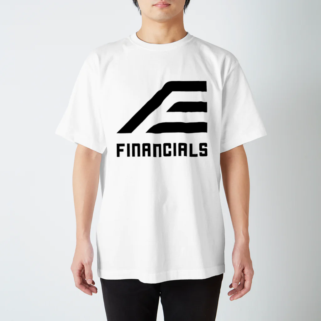 ファイナンシャルズのFINANCIALS黒ロゴスクエア Regular Fit T-Shirt