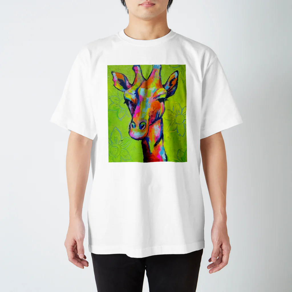 13's SHOPのgiraffe キリン Regular Fit T-Shirt