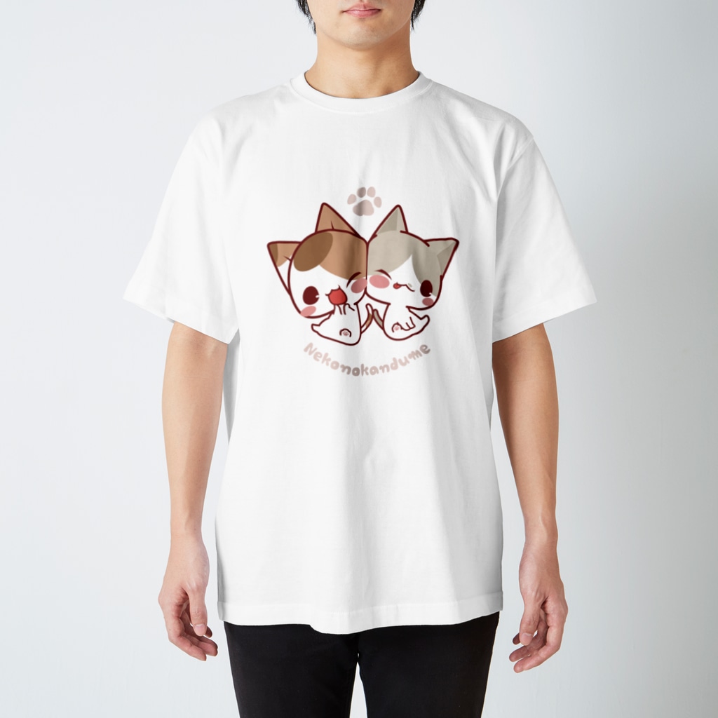aska/ねこのかんづめのみけ＆ぽち Regular Fit T-Shirt