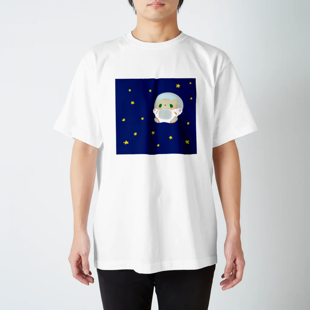 ネコトチワワのチャトラちゃん 宇宙 スタンダードTシャツ