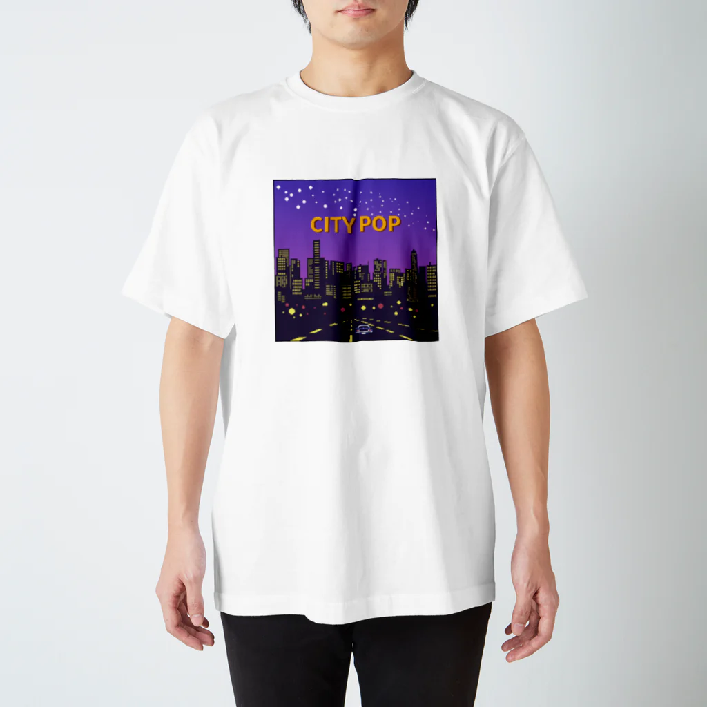 ファクトンのCITY POP night view スタンダードTシャツ