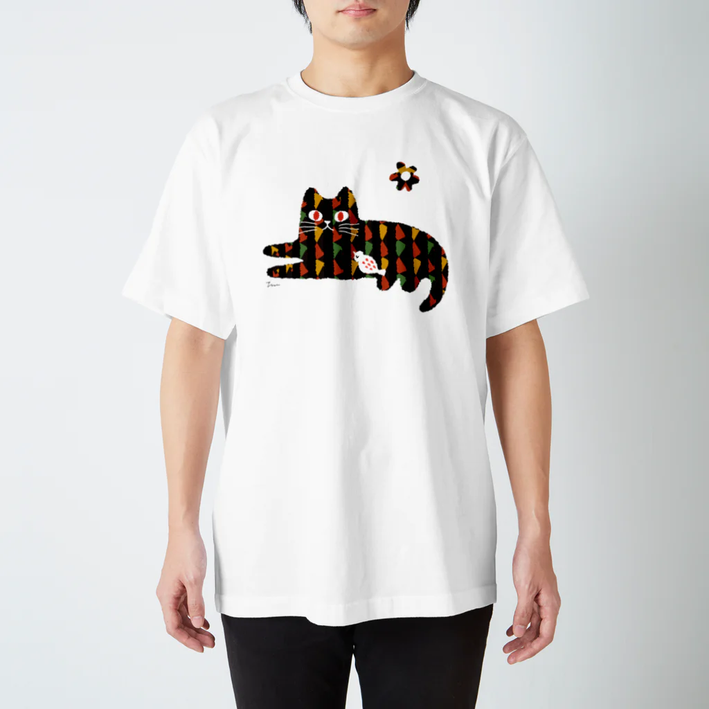 TOSHINORI-MORIの鳥と猫 スタンダードTシャツ