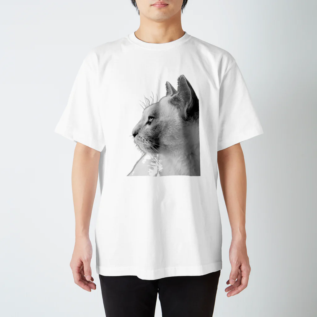 【KOTCH】 Tシャツショップのモノクロ猫　 Regular Fit T-Shirt