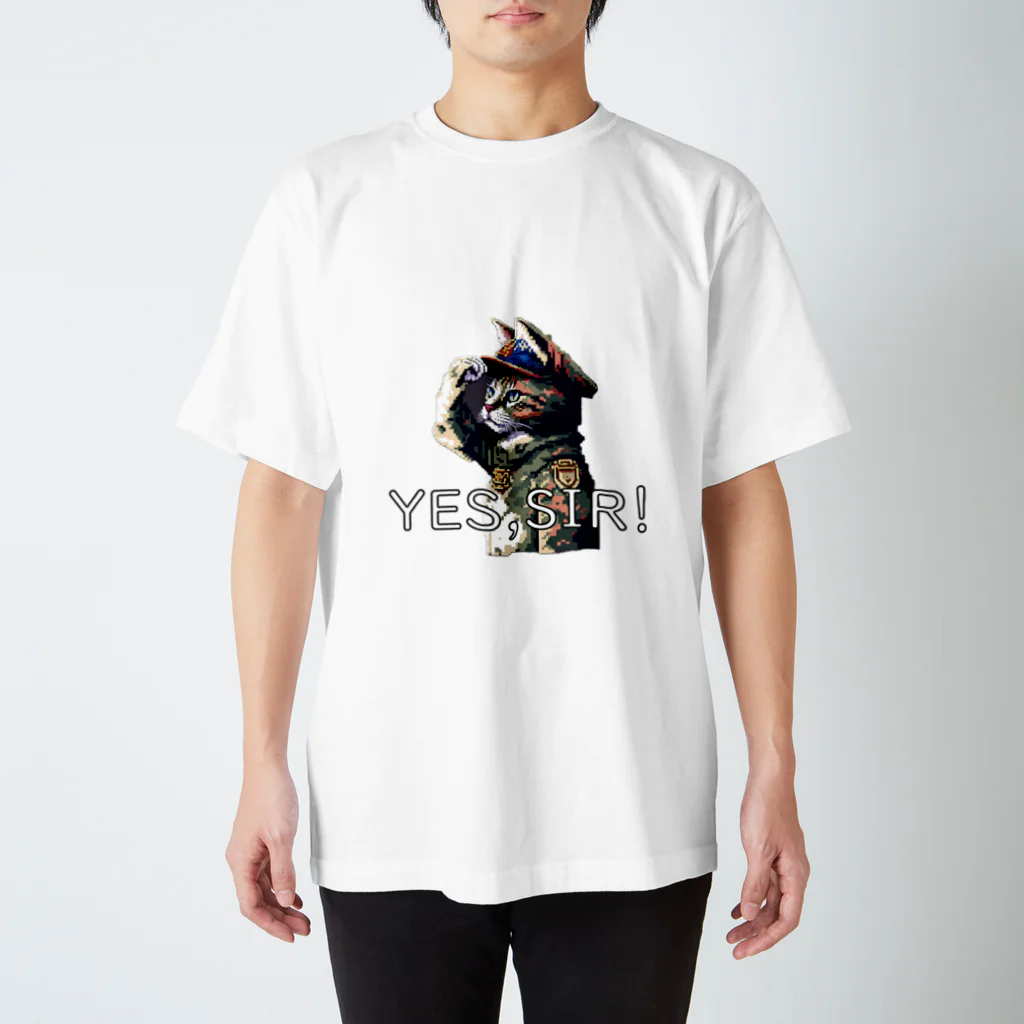 foundationgoodsの16bit ミリタリーねこ　vol.6 スタンダードTシャツ