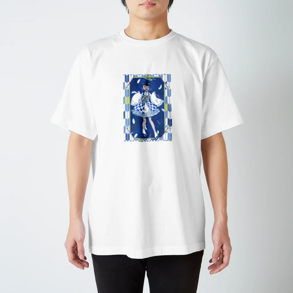 百合花の和風の天使ちゃん Regular Fit T-Shirt