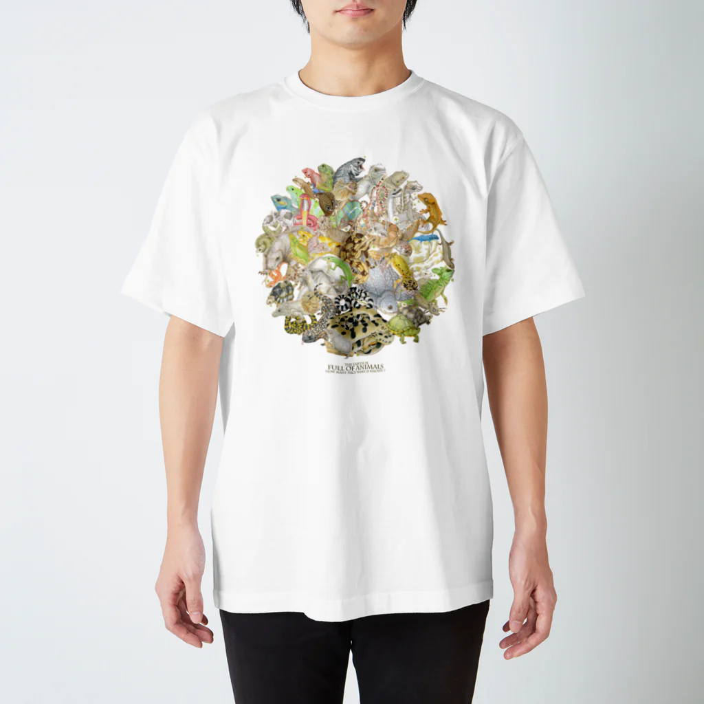 どうぶついっぱい　ふじいまさゆきの爬虫類いっぱい001 Regular Fit T-Shirt