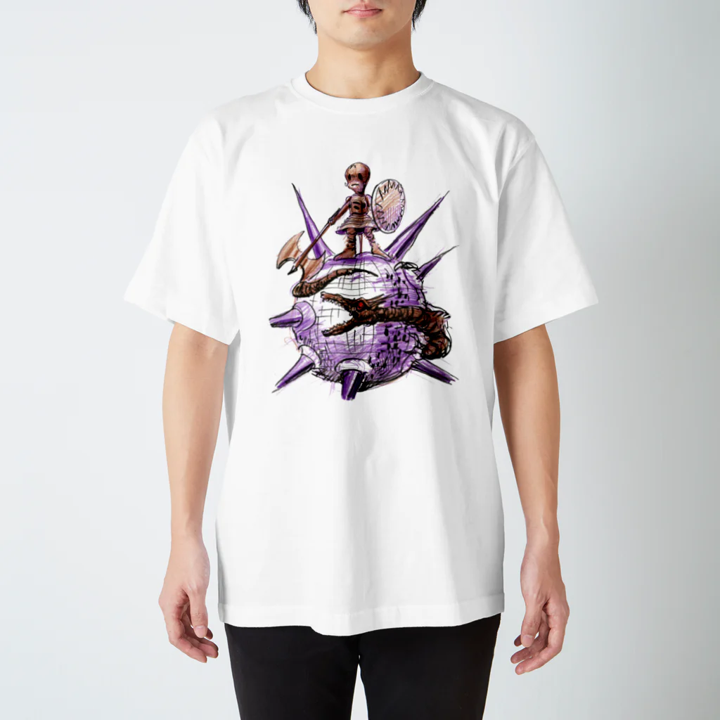 ヤノベケンジアーカイブ&コミュニティのヤノベケンジ《ザ・スター・アンガー》 （戦う少女）Tシャツ Regular Fit T-Shirt