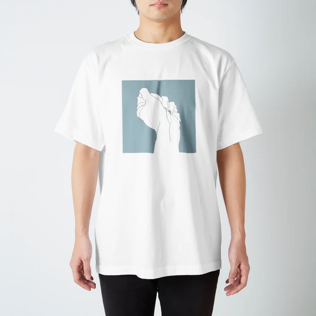 たにきぬのにぎりこぶし（青） Regular Fit T-Shirt