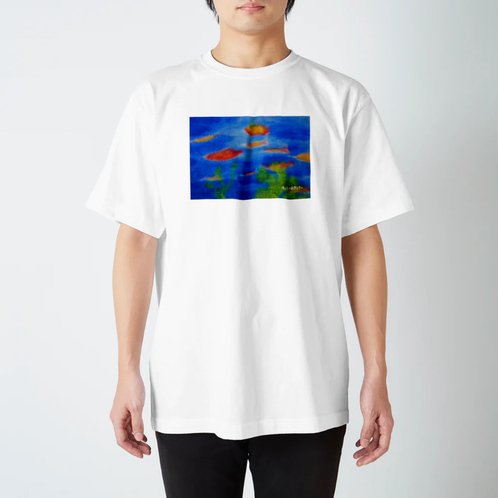 【全盲の絵描き】オバケのタムタムの【全盲の画家】自然の流れ スタンダードTシャツ