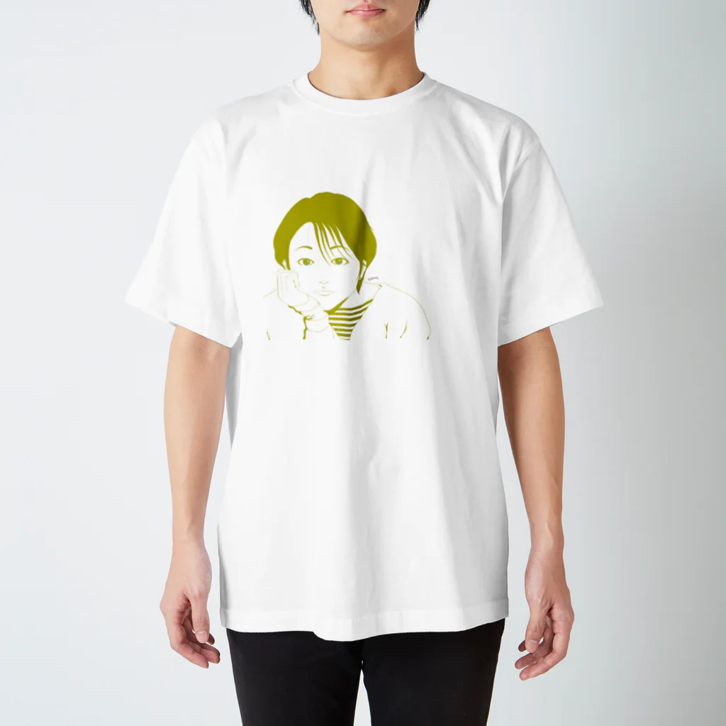 isuta ism.online shopの頬杖女子 Regular Fit T-Shirt