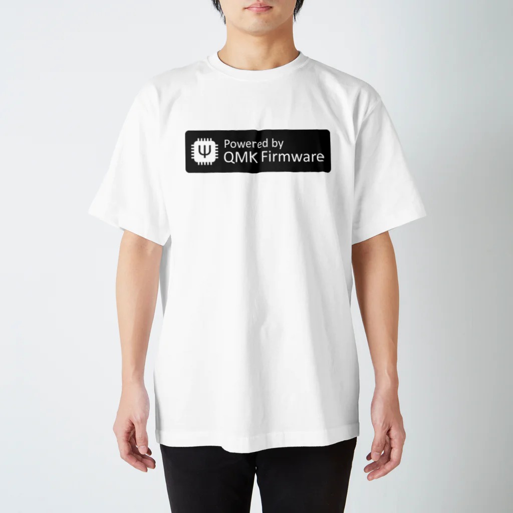 (Y◡Y) .｡oO (ｽｯｼ)のPowered by QMK Firmware (black) スタンダードTシャツ